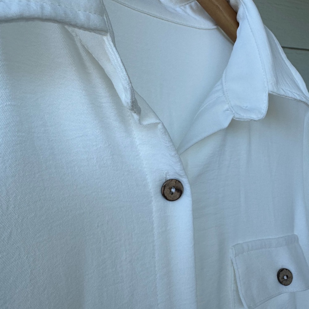 White Button-Up Shirt - Picture 8 of 15